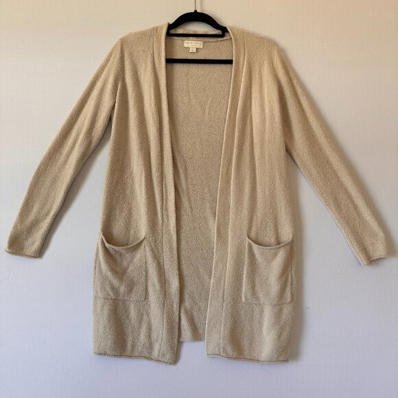 Barefoot Dreams Cozychic Lite Cardigan Stone Womens Size Small Comfy Knit - Picture 1 of 4